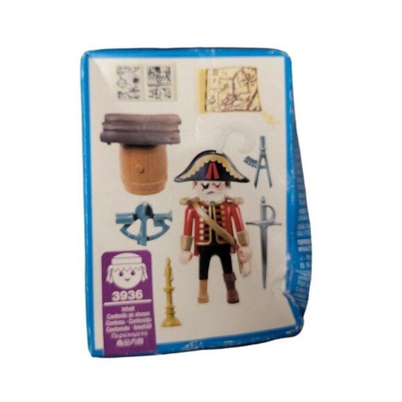 Playmobil Pirate Peg Leg Captain Pirates 3936 Navigator VTG 2000 New in Box - Picture 4 of 8